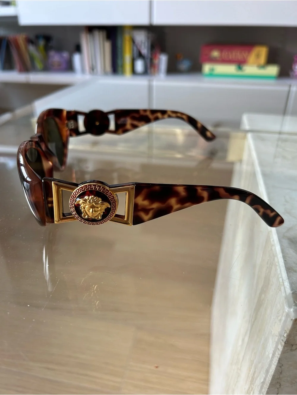 Gianni Versace Medusa Tortoiseshell Frame Sunglasses Vintage Original